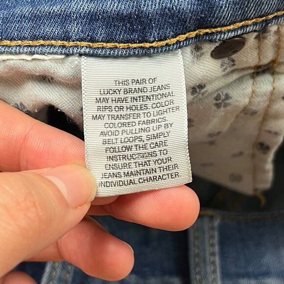 Lucky Brand Charlie Pencil Carpi Blue Jeans Size 6/28 Medium Wash Mid Rise Crop - Picture 10 of 16